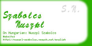 szabolcs nuszpl business card